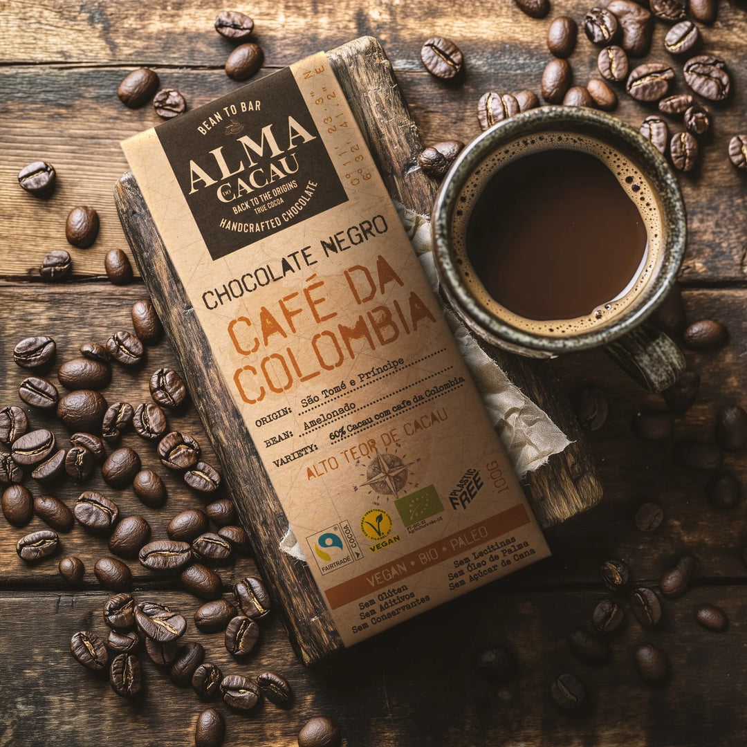 BIO Dark Chocolate 60% Cocoa with Roasted Coffee Alma do Cacau 100g