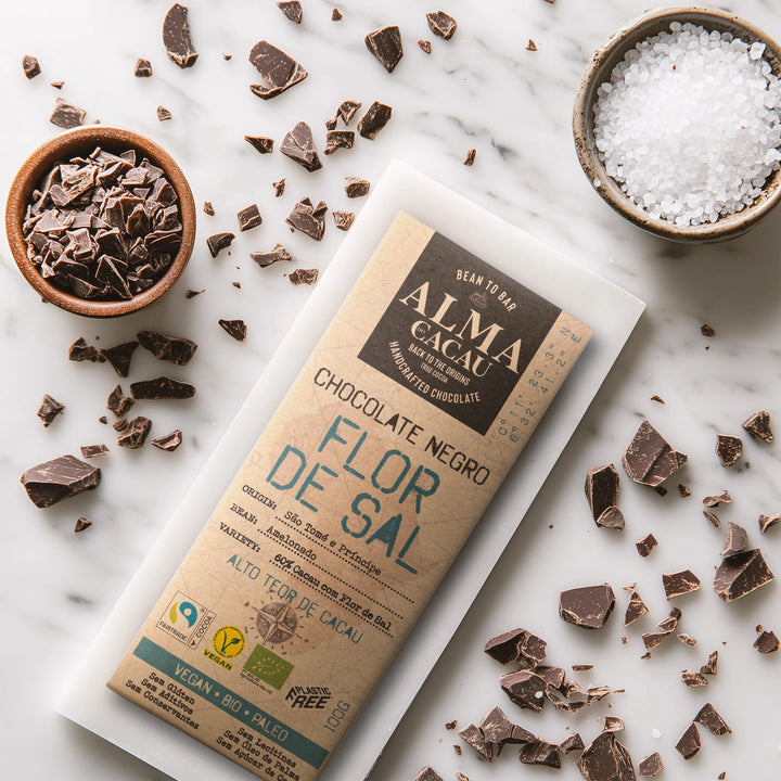 BIO Dark Chocolate 60% Cocoa w/ Salt flower Alma do Cacau 100 g