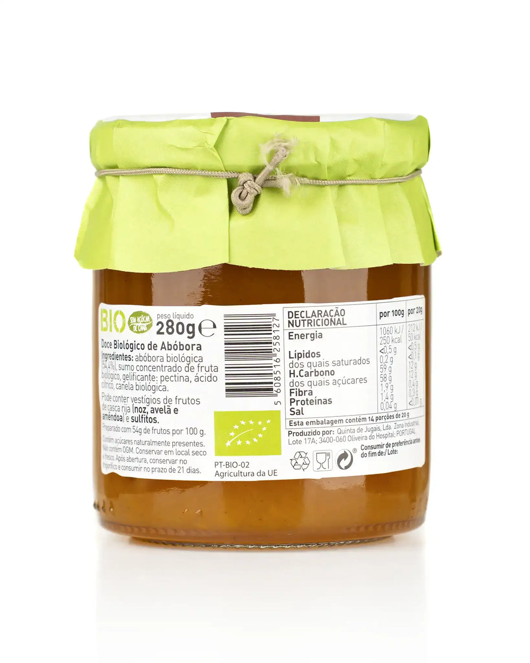 Organic Pumpkin Jam Quinta de Jugais 280g