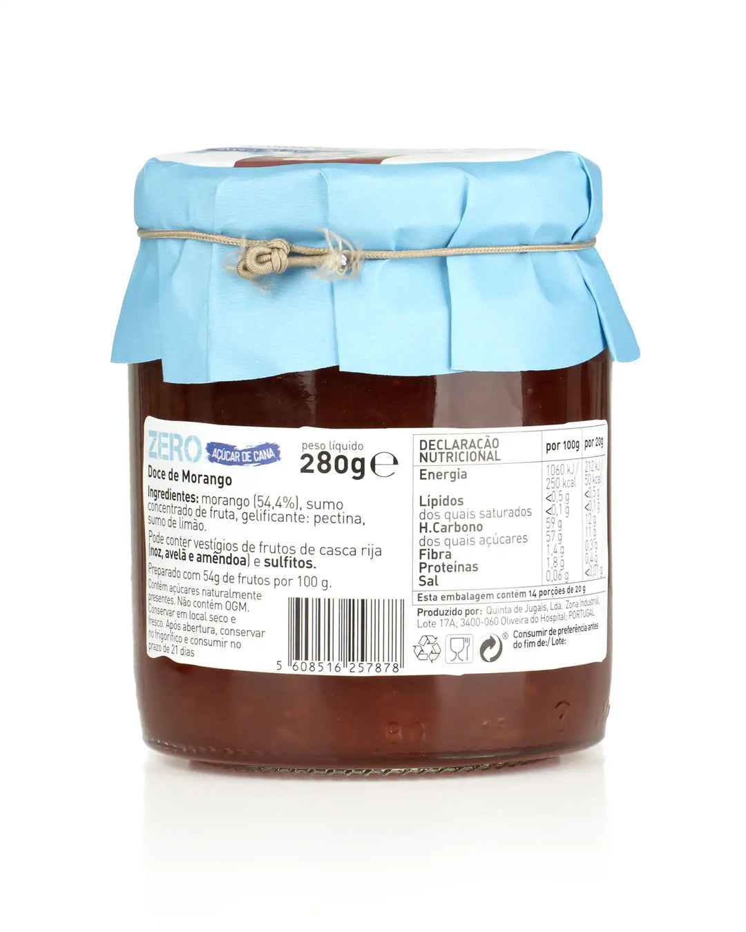 Doce Zero Morango Quinta de Jugais 280g (imagem apenas demonstrativa)
