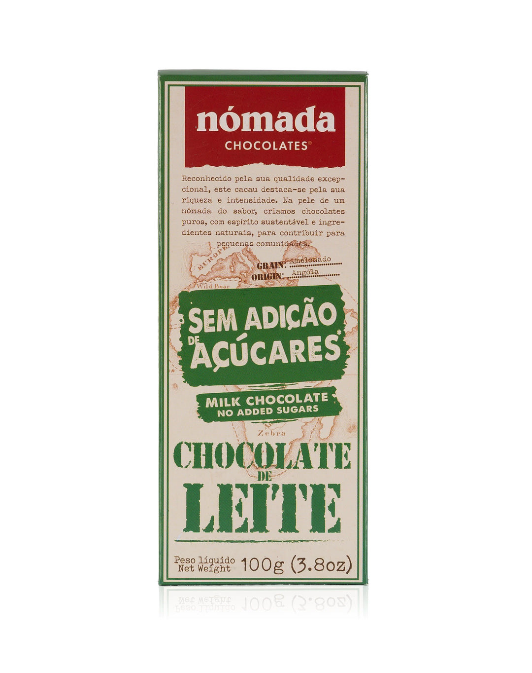 Tablete de Chocolate de Leite s/açúcar 100g